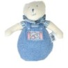 Doudou Ours bleu Lila Patachon MOULIN ROTY 18 cm Grelot (17425)