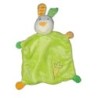 Doudou plat Lapin Vert Baby Club C et A carotte orange (14785)