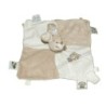 Doudou plat Oscar Lapin beige blanc Noukies Nouikie s Train (12493)