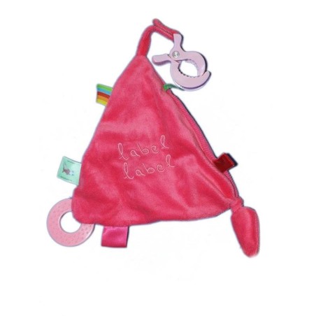 Doudou plat rose Label Label Tima BVBA Etiquette souris (14708)