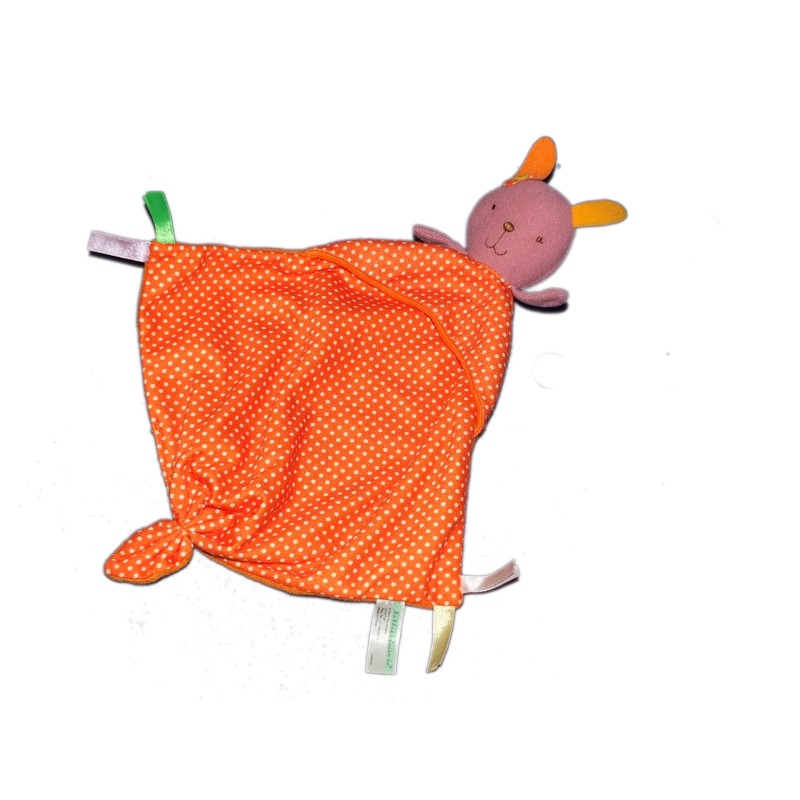 Doudou plat orange pois Bobbie and Friends Fun Horizon  (13819)