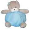 Doudou peluche OURS boule bleu pois blancs MUSTI de Mustela 20 cm  (10632)