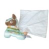 Doudou Chien Faon biche Lapin Cajou - SUCRE D'ORGE - Mouchoir (13572)