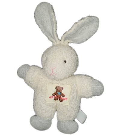 Peluche doudou Lapin After Nine Vulli Grelot 22 cm (23989)