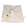 Doudou plat ours blanc creme Coeur marron Maxita (24047)