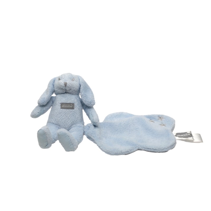 Doudou Lapin bleu nuage etoiles Absorba (28242)