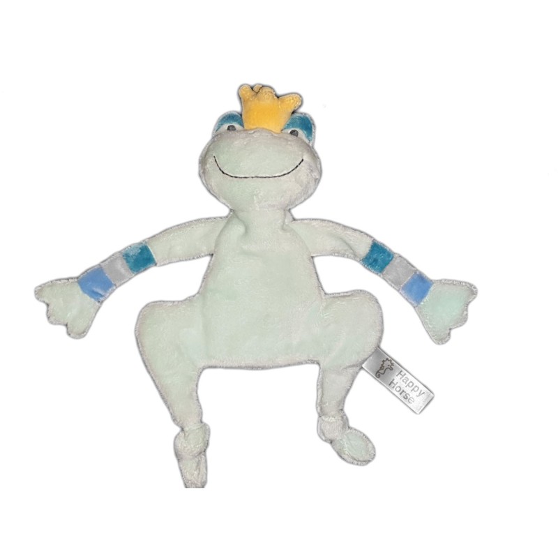 Doudou Plat Grenouille bleue Happy Horse (23679)
