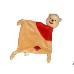 Doudou plat Winnie Losage 3 noeuds - Carré rouge Simba Dickie Adva 587/9978 19994 (7354)