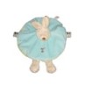 Doudou plat rond lapin beige bleu Grain de Ble Zannier (21449)
