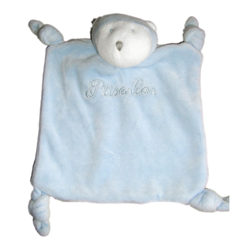 Doudou plat ours bleu P tisenbon (21892)