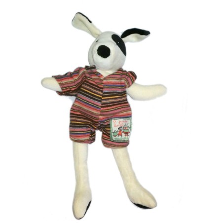 Doudou chien blanc La Grande Famille Moulin Roty 30 cm (18899)