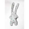 Doudou Lapin bleu marine blanc palmiers guitares Catimini 35 cm (28202)