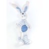 TAPE A L OEIL Doudou lapin blanc bleu spirale 28 cm (25630)