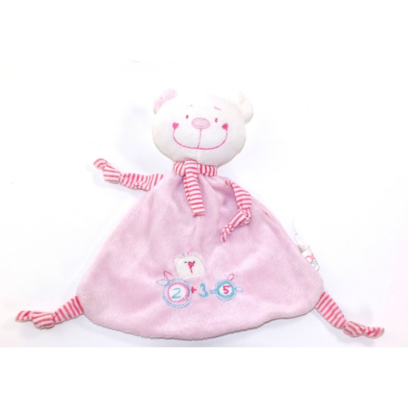 Doudou plat Ours rose 2 3 5 Dodo D Amour MGM (26297)