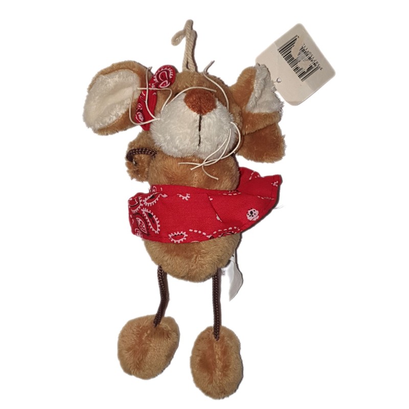 NEUF ETIQU. Petite peluche doudou Souris marron Jupe rouge 20 cm Maxita (25010)