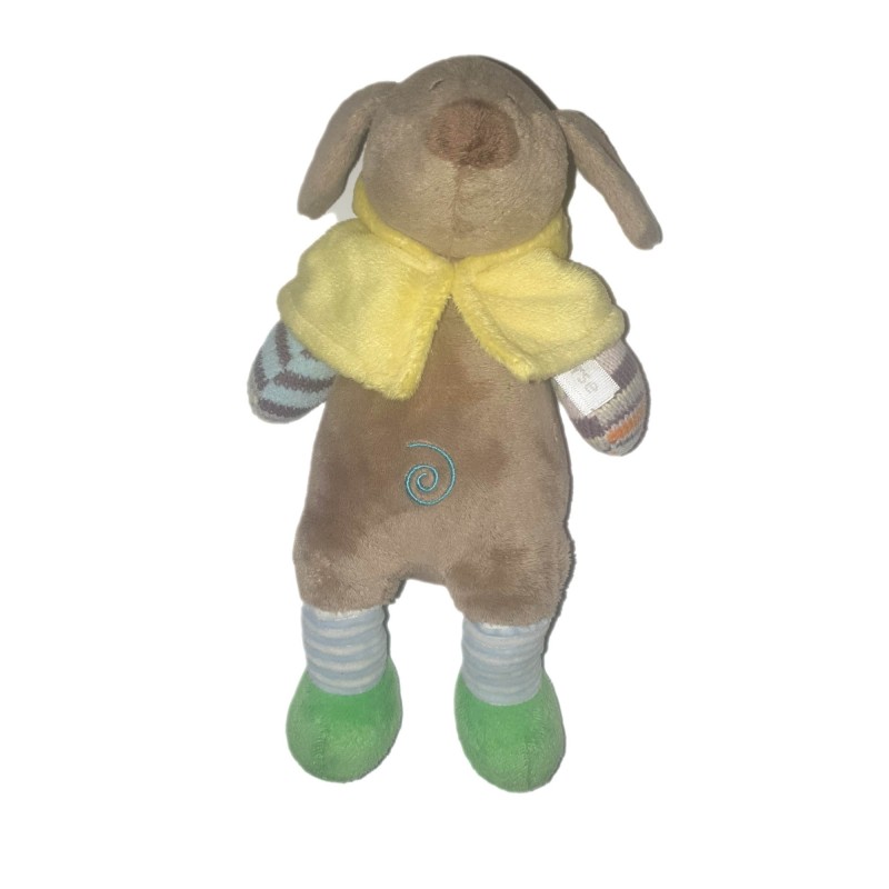 Doudou chien gris cape jaune Happy Horse (26539)