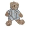 Peluche doudou Ours beige Pyjama bleu rayures Absorba 22 cm (21322)