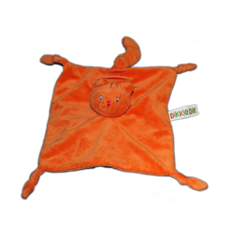 Doudou plat orange Chat Dikkie Dik Happy Horse (18776)