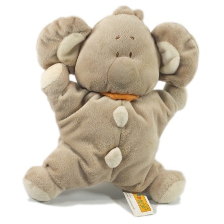 Peluche doudou Koala gris beige grelot 26 cm Playkids (18362)