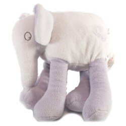 Doudou Elephant blanc mauve Grain de Blé 18 cm (17551)