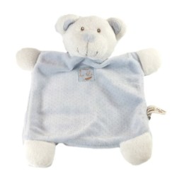 Doudou plat Ours blanc beige Grain de Blé (17556)