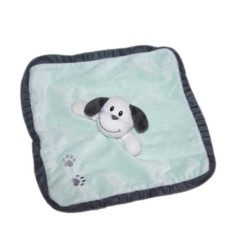 Doudou plat chien bleu vert gris Zeeman Pattes (20276)