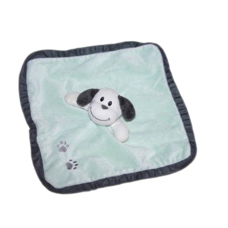 Doudou plat chien bleu vert gris Zeeman Pattes (20276)