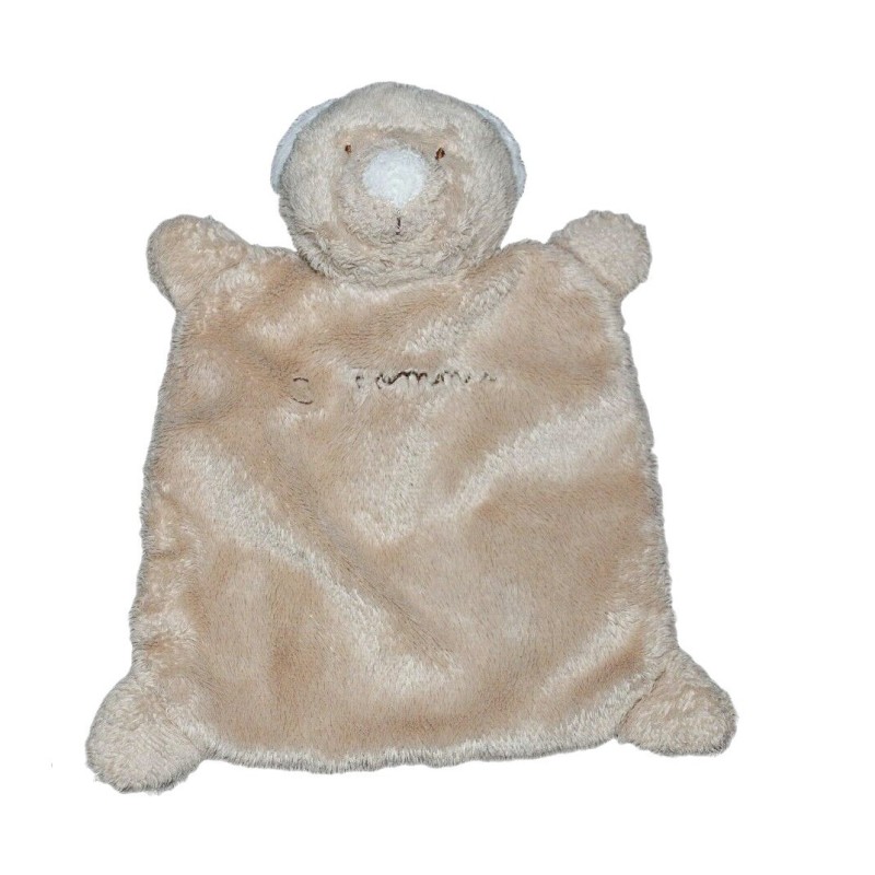 Doudou plat Ours beige 3 pommes (20633)