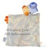 NEUF - Doudou plat Autruche Oiseau SISSI Noukies Bleu orange (2898)