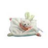 Doudou et Compagnie Lapin plat blanc orange bleu vert Mini Doudou acidulé DC2372 (28252)