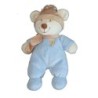 Doudou Ours bleu Echarpe beige Orchestra 23 cm (2126)