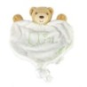 Doudou plat Ours blanc vert "Air" Kaloo Bio Ecologique Eco-friendly Bio (17665)