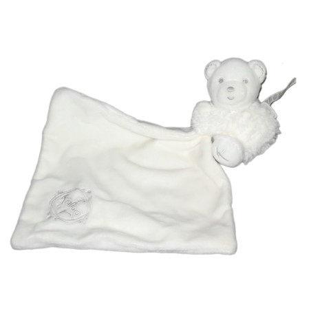 KALOO Doudou OURS perle blanc crème Câlin Mouchoir (17234)