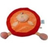 Doudou plat rond - Billy NATTOU Jollymex AUBERT - Orange rouge Spirale (8747)