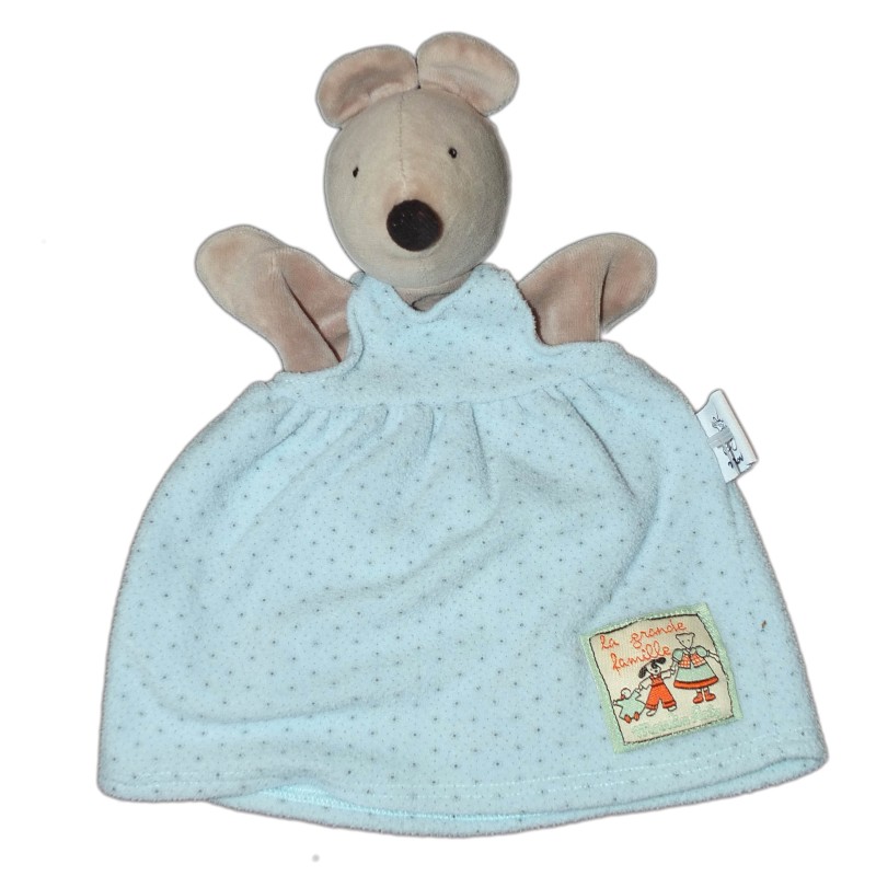 Doudou Marionnette SOURIS La Grande Famille MOULIN ROTY (12318)