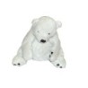 Doudou peluche ours polaire blanc noir H&M assis 18 cm (27983)
