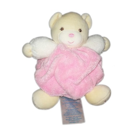 Doudou Ptit ours rose bonbon Kaloo plume 22 cm (18984)