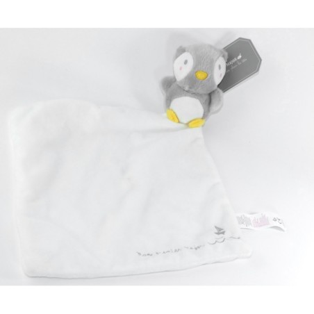 Doudou Mouchoir Chouette gris blanc Mon Premier Major Sergent Major (23534)