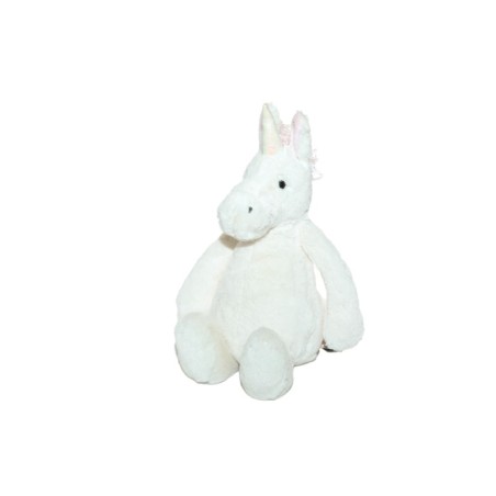Jellycat Peluche Doudou Licorne blanche rose 30 cm (28248)