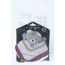 Doudou mouchoir Ours plat Sauthon Timouki (28489)