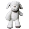 Peluche doudou chien lapin blanc Bandana Marron taupe INFLUX Cora 28 cm (20530)
