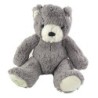 Doudou Peluche Ours gris blanc carre blanc 26 cm (22600)
