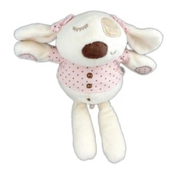 Doudou MAMAS AND PAPAS - chien lapin beige rose 30 cm (22419)