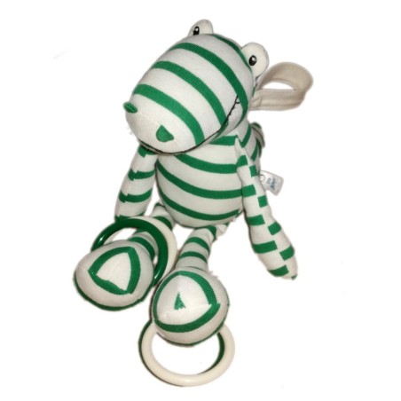 Doudou tissu Crocodile blanc vert 28 cm Jellycat (21833)