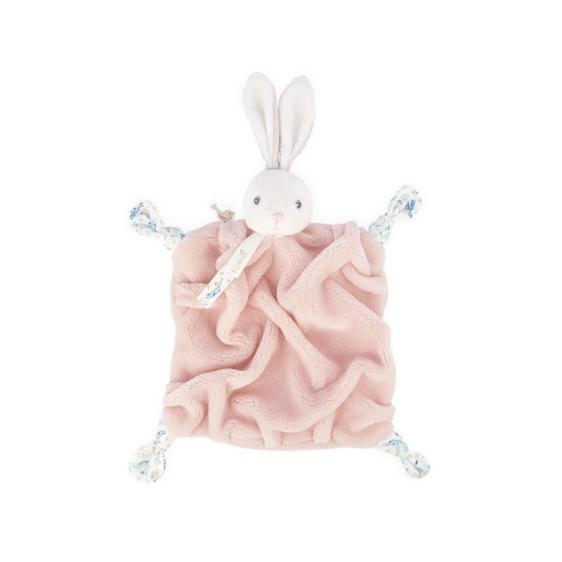 Doudou lapin rose poudré Plume 20 cm (27923)