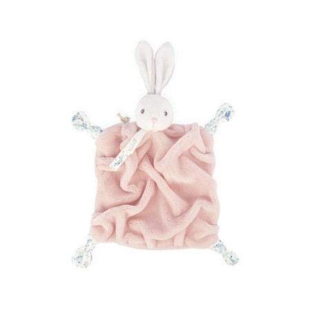 Doudou lapin rose poudré Plume 20 cm (27923)