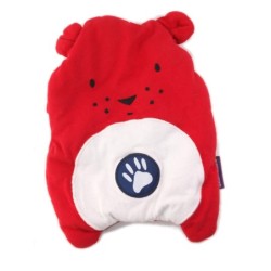 SERGENT MAJOR Doudou tissu ours rouge pochette Range doudou pyjama 26 cm (25890)