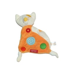 Doudou plat Chat orange Spirale Esprit (26951)
