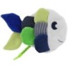 Doudou poisson jaune vert bleu et blanc DPAM Du Pareil Au Meme (26469)