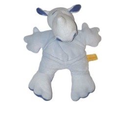 Peluche Doudou doudou RHINOCEROS hasenbommel bleu 22 cm (26505)